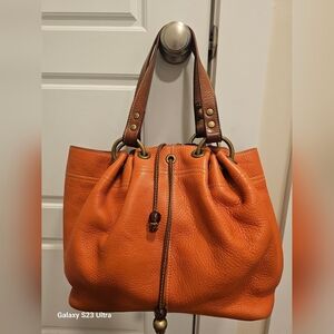 Mulberry Monogran Ball Orange Leather